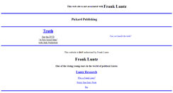 Desktop Screenshot of frankluntz.com