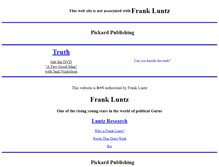 Tablet Screenshot of frankluntz.com